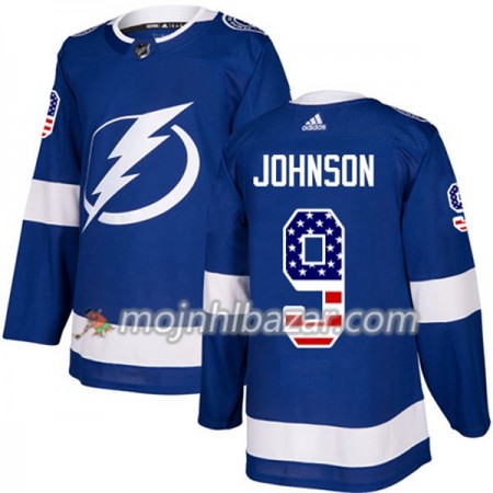 Dresovi Tampa Bay Lightning Tyler Johnson 9 Adidas 2017-2018 Plava USA Flag Fashion Authentic - Muške